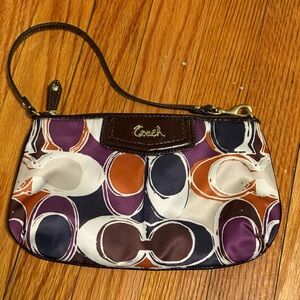Vintage Coach Satin Wristlet